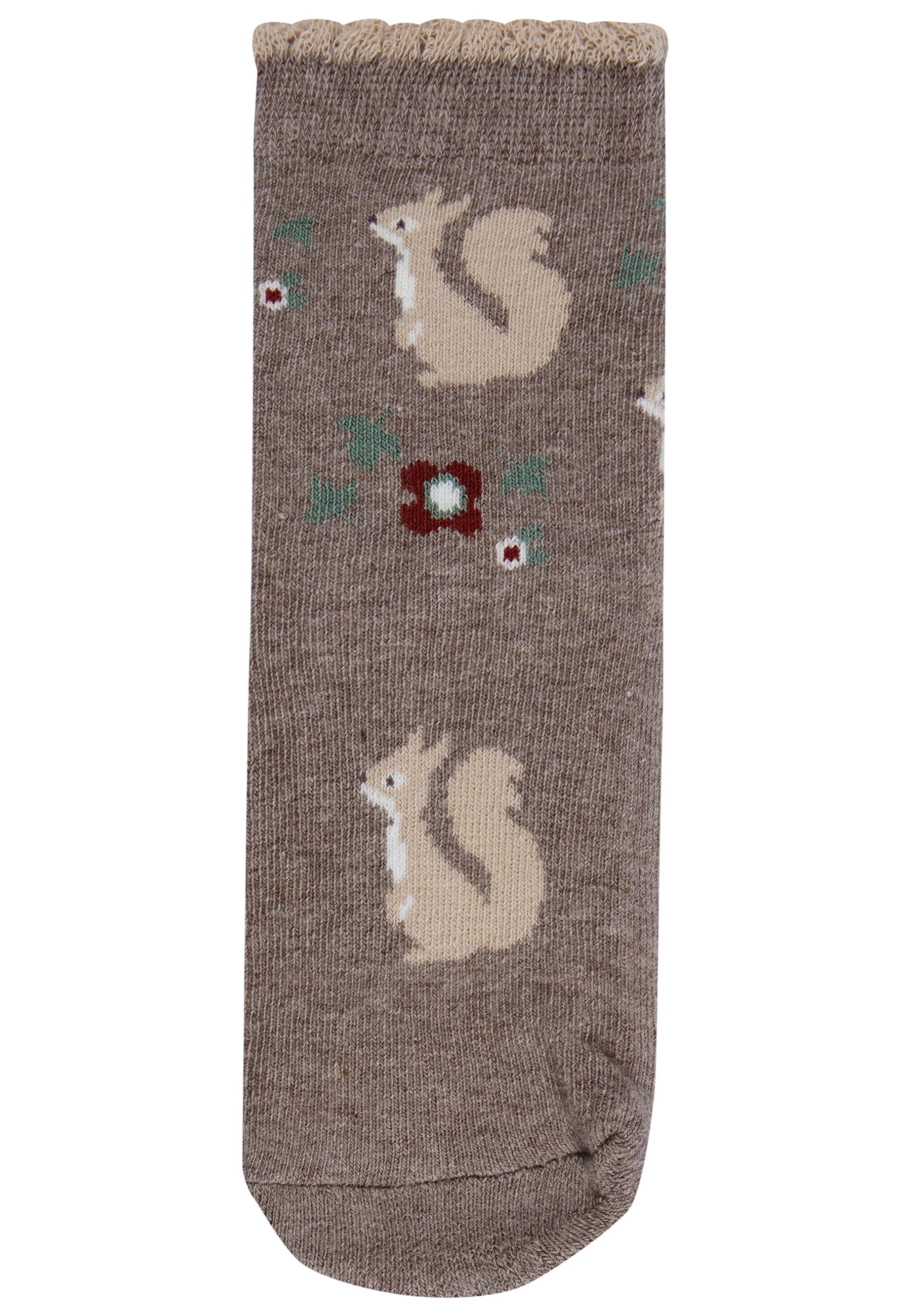 Sterntaler FliesenFlitzer® AIR Stoppersocken in Beige Braun - Eichhörnchen