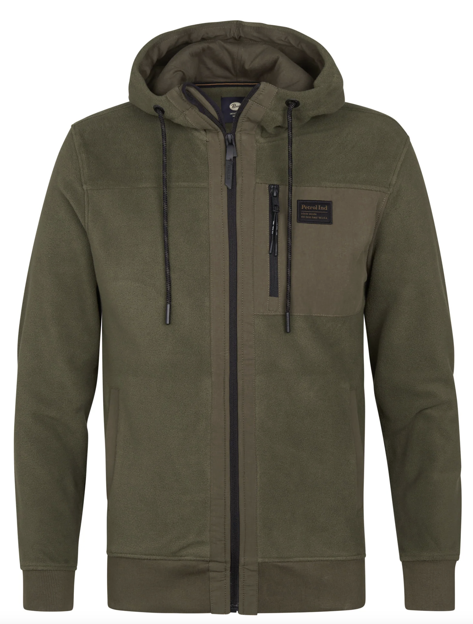 Petrol Industries Herren Sweatjacke in Grün Petrol Industries Herren Sweatjacke in Grün