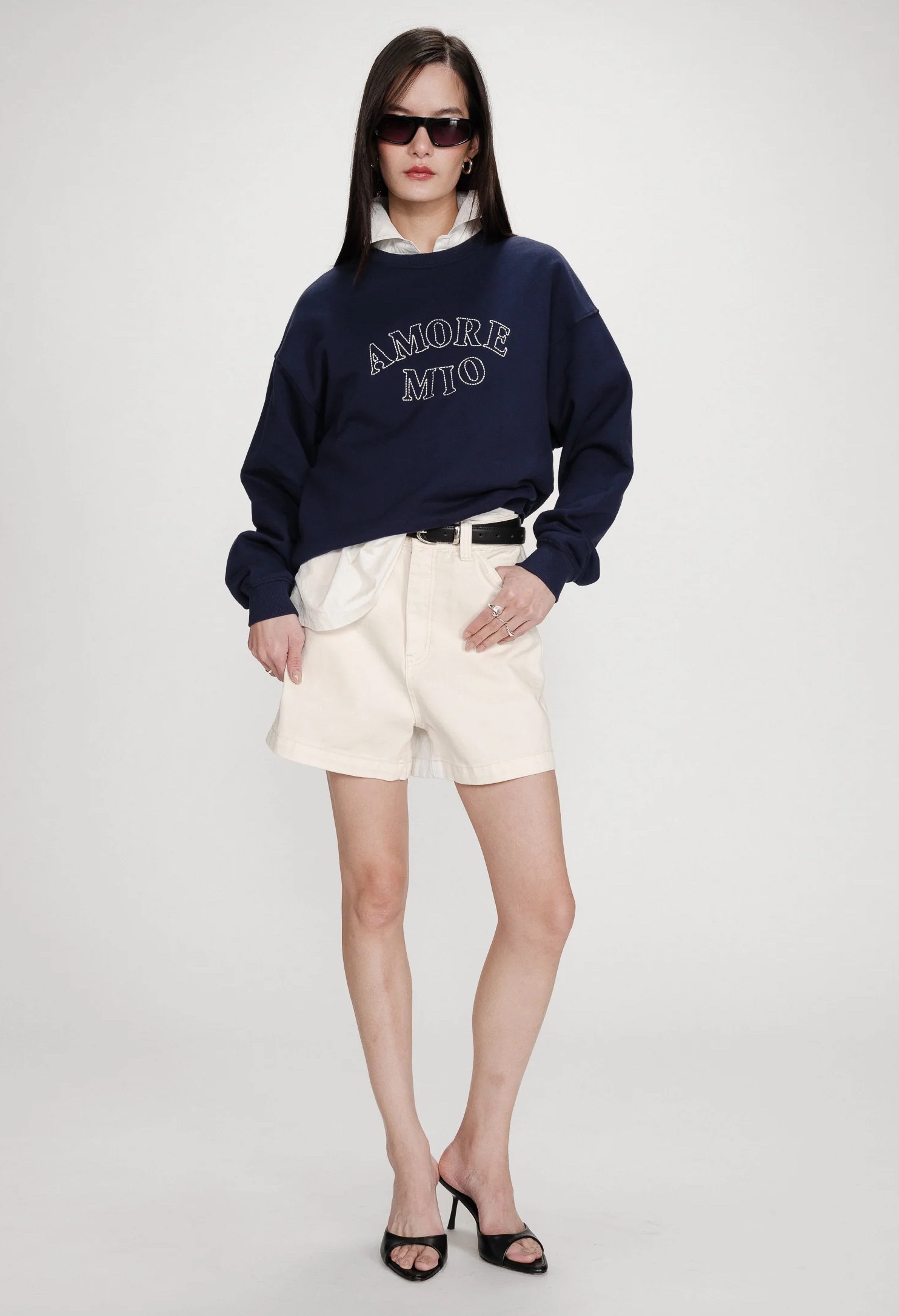 Grace & Mila Valino Sweatshirt in Marineblau - Amore Mio