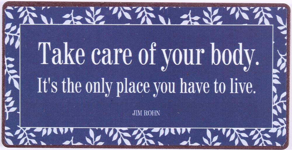 Lafinesse Magnet mit Botschaft - Take care of you body...