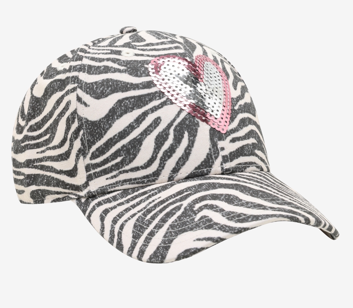 Minymo Baseball Cap Zebra Print mit Glitzer Herz Minymo Baseball Cap Zebra Print mit Glitzer Herz