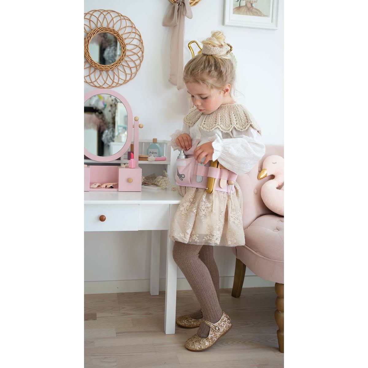 JaBaDaBaDo Holz Friseur Set mit Gürtel in Rosa