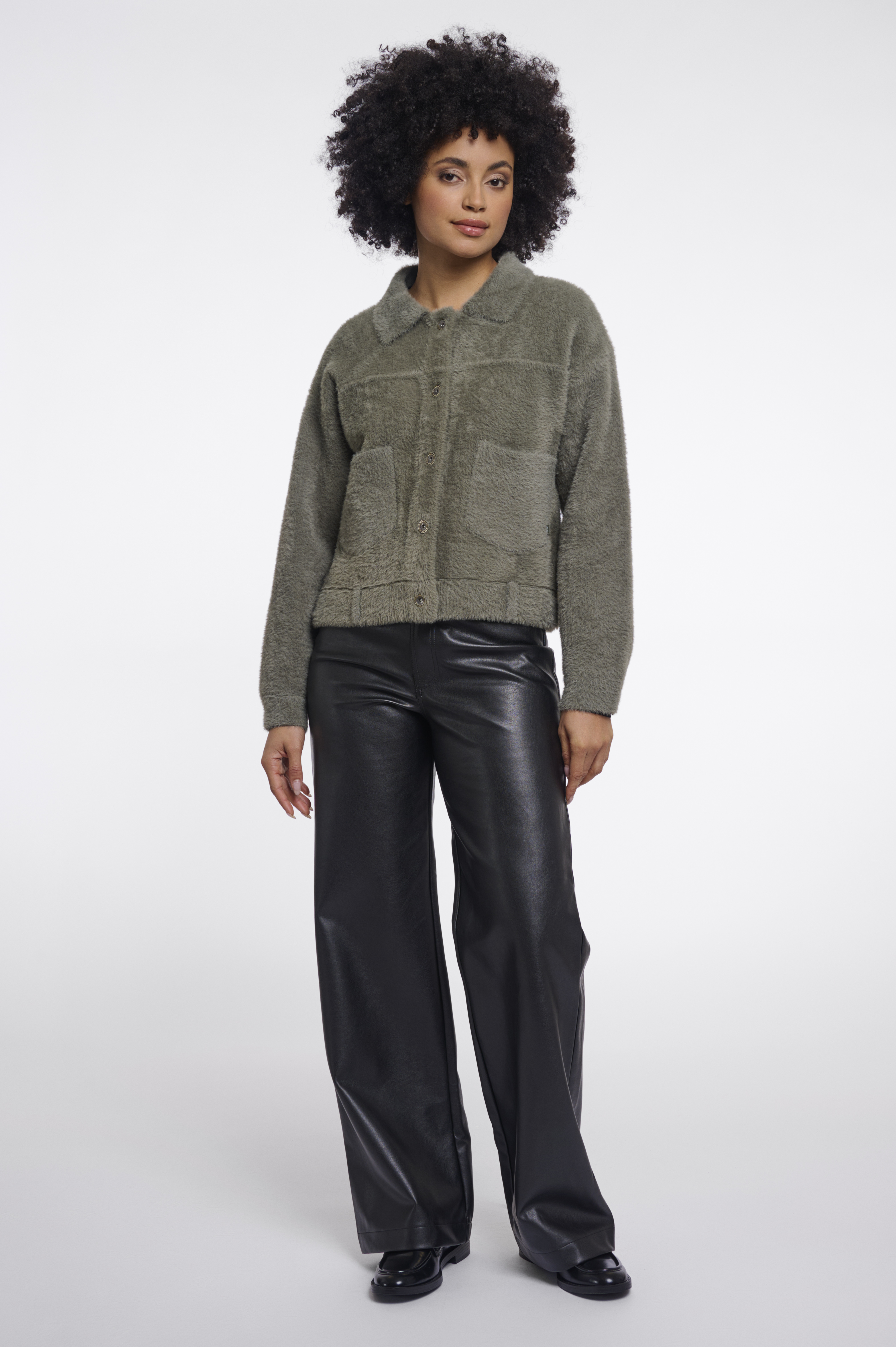 Rino & Pelle Bubbly Damen Felljacke - Green Ash Rino & Pelle Bubbly Damen Felljacke - Green Ash