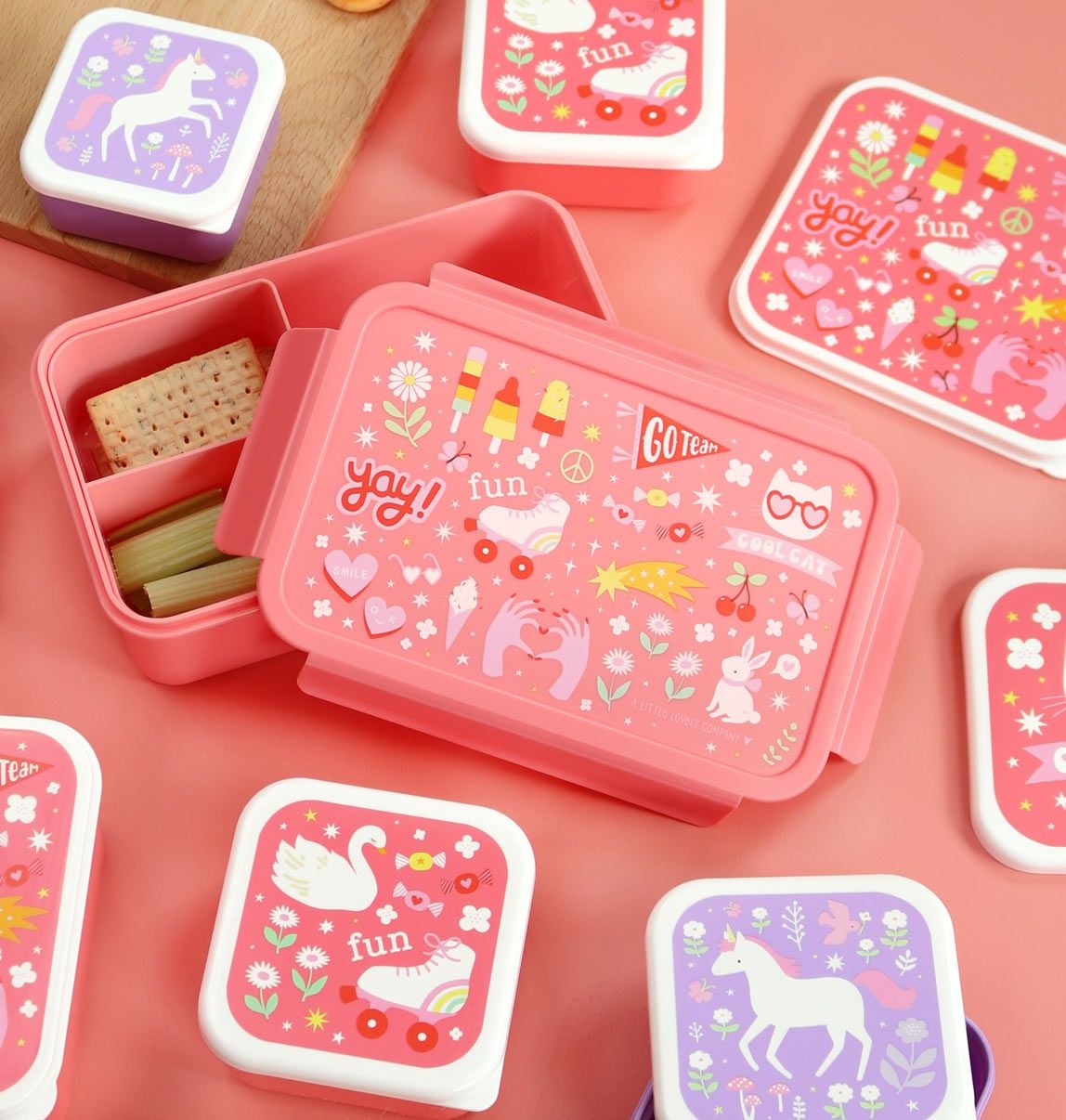 A Little Lovely Company Bento Box Brotzeitbox Lunchbox - Fun