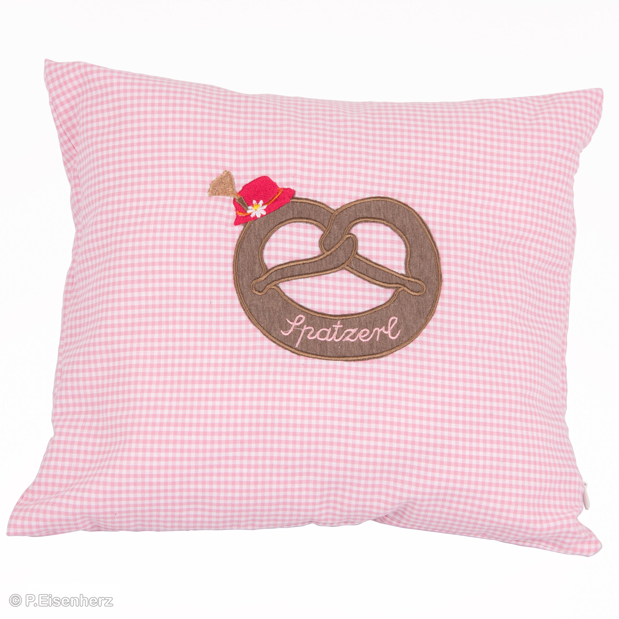 kissen-motiv-spatzerl P.Eisenherz Kissen Rosa Vichy Karo - Spatzerl
