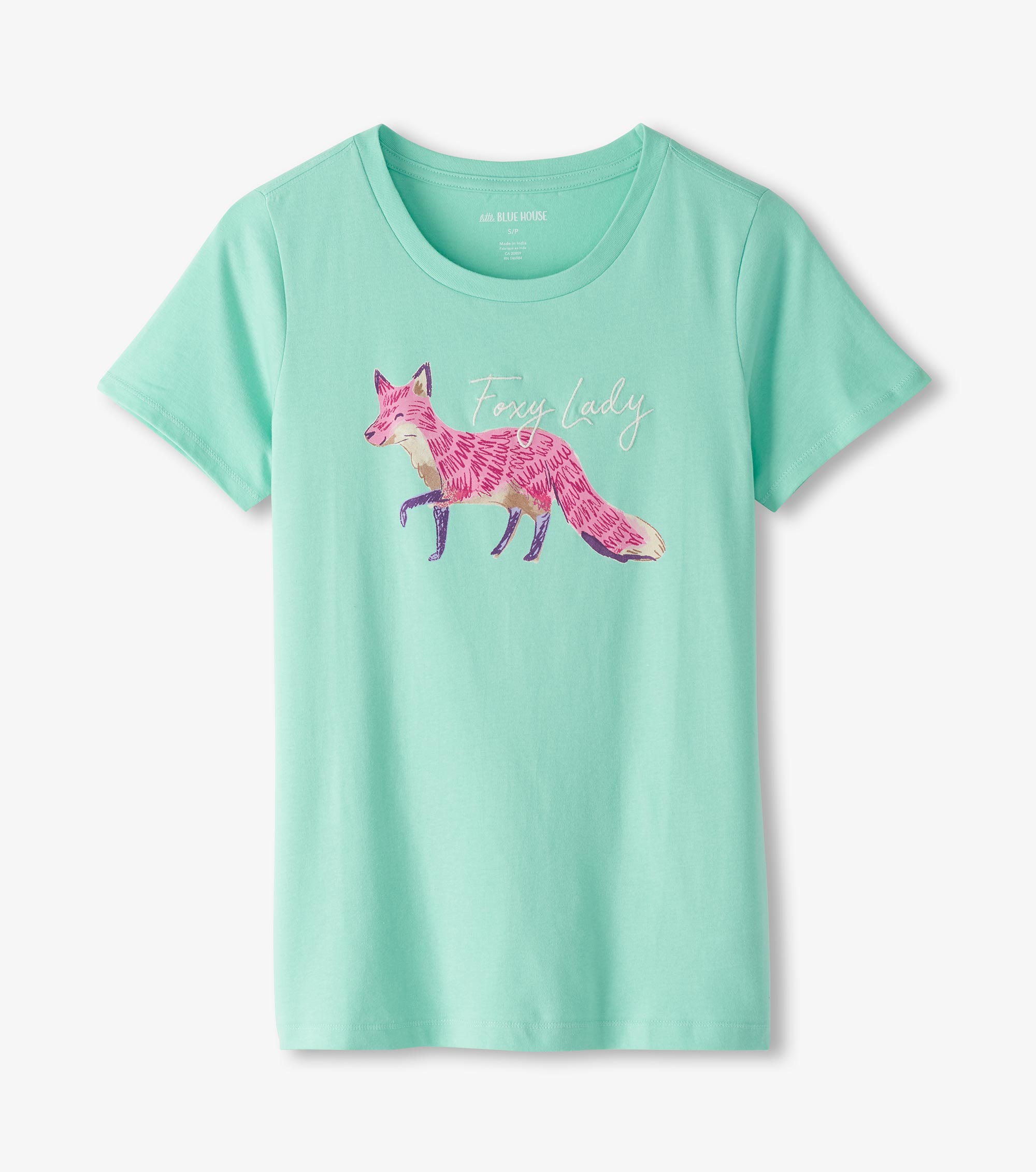 Little Blue House Damen Pajama T-Shirt in Türkis - Foxy Lady - Fuchs Little Blue House Damen Pajama T-Shirt in Türkis - Foxy Lady - Fuchs
