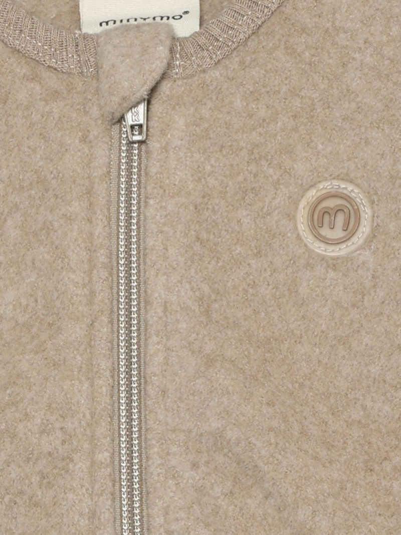 Minymo Baby Fleece Jacke in Crockery Beige Braun - Superweich Minymo Baby Fleece Jacke in Crockery Beige Braun - Superweich