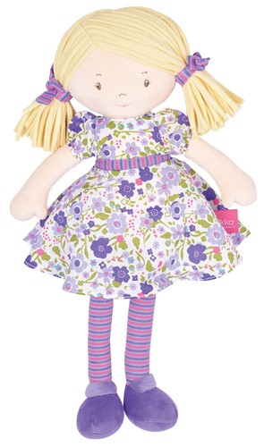 Tikiri Bonikka Puppe Peggy Blond mit lila Kleid 40 cm