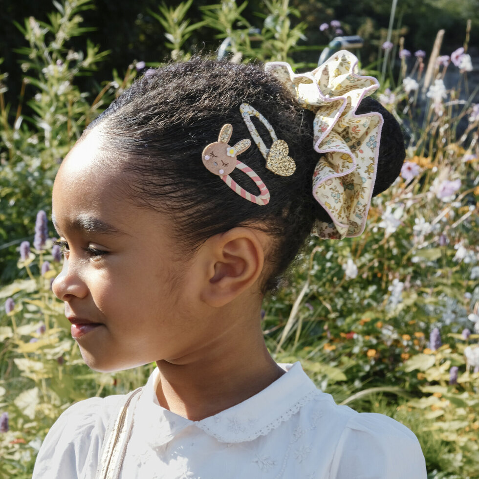 Rockahula Scrunchie - Petal Double Ruffle Scrunchie - Vintage Blumen