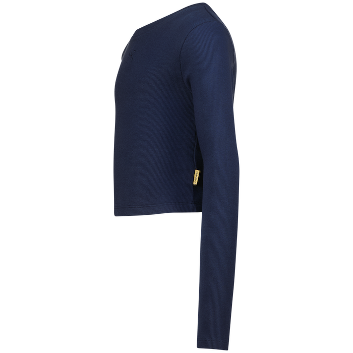 Vingino Basic Crop Rib Top - Langarm Shirt in Dark Blue - Dunkelblau