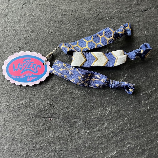 Wowzers Hair Ties Set von 3 Armbänder / Haargummis - Navy Designs