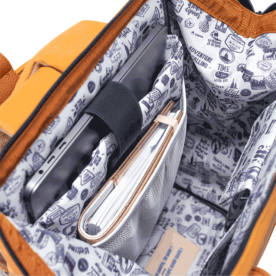 Cabaia Rucksack MOSCOU Medium Laptop-Fach - Braun