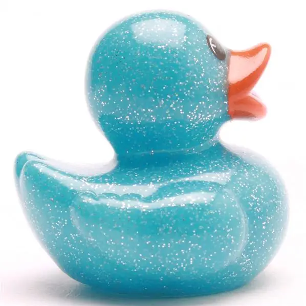 Lanco Duck - Glitzer Quietscheente - blau
