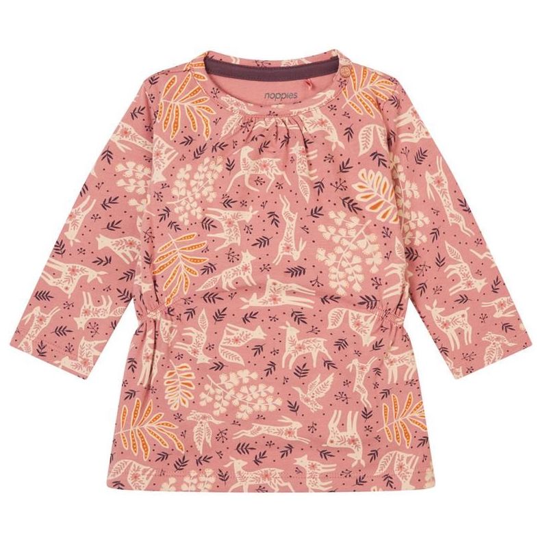 Noppies Baby Kleid Faura - Old Rose/Altrosa - allover Waldtiere - SALE Noppies Baby Kleid Faura - Old Rose/Altrosa - allover Waldtiere - SALE