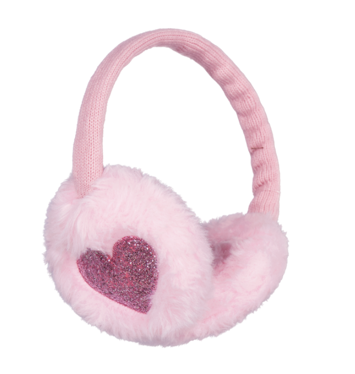 Barts Glimmara Earmuffs mit weichem Fell und Glitzer Herz - Pink Barts Glimmara Earmuffs mit weichem Fell und Glitzer Herz - Pink