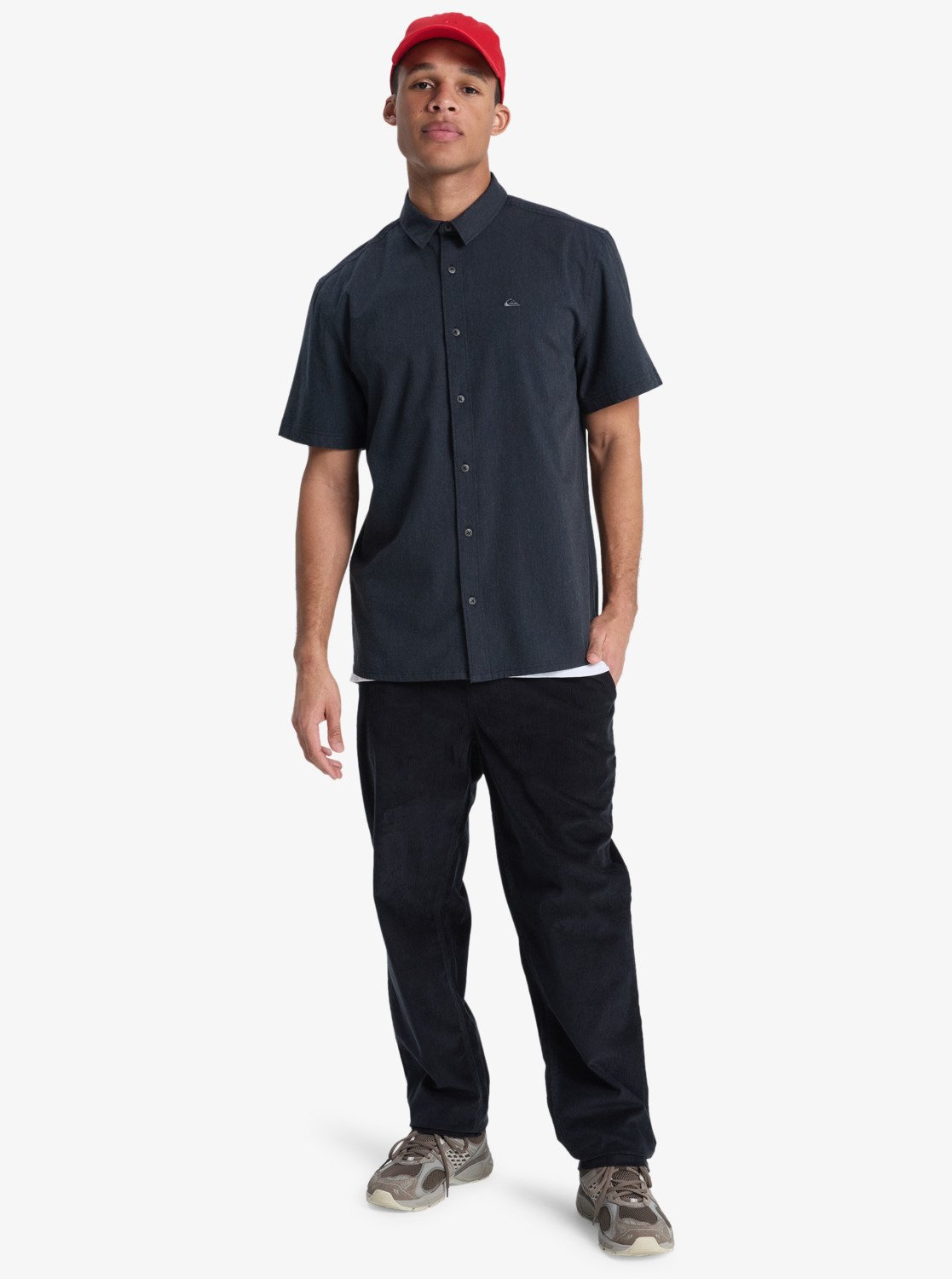 Quiksilver Taxer Regular Cord Hose in Schwarz