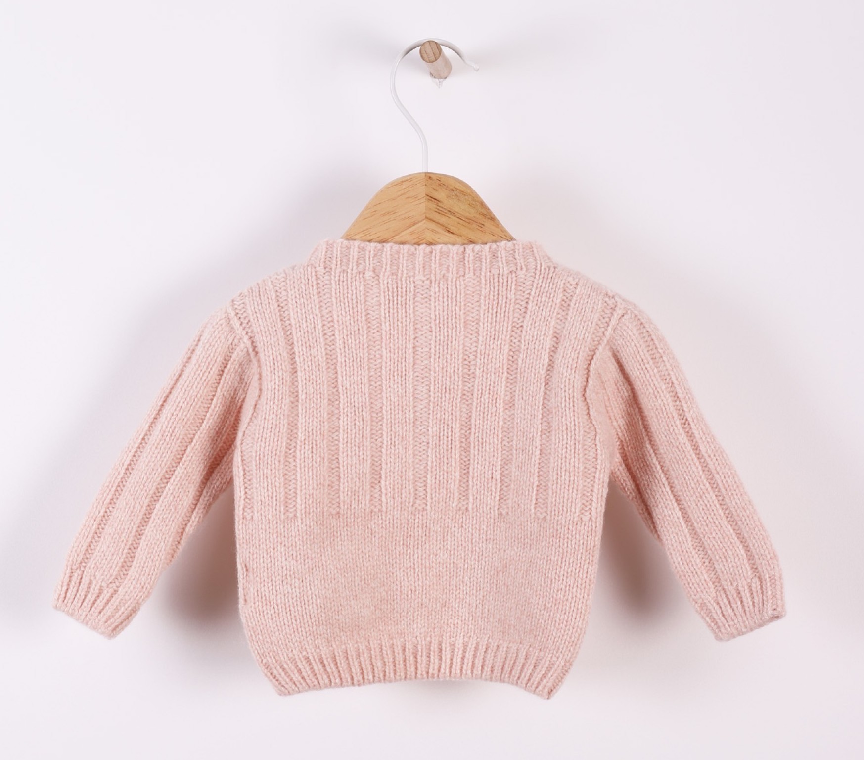 wedoble Merino Wolle Cardigan Strickjacke in Rosa - Bunny and Friends wedoble Merino Wolle Cardigan Strickjacke in Rosa - Bunny and Friends