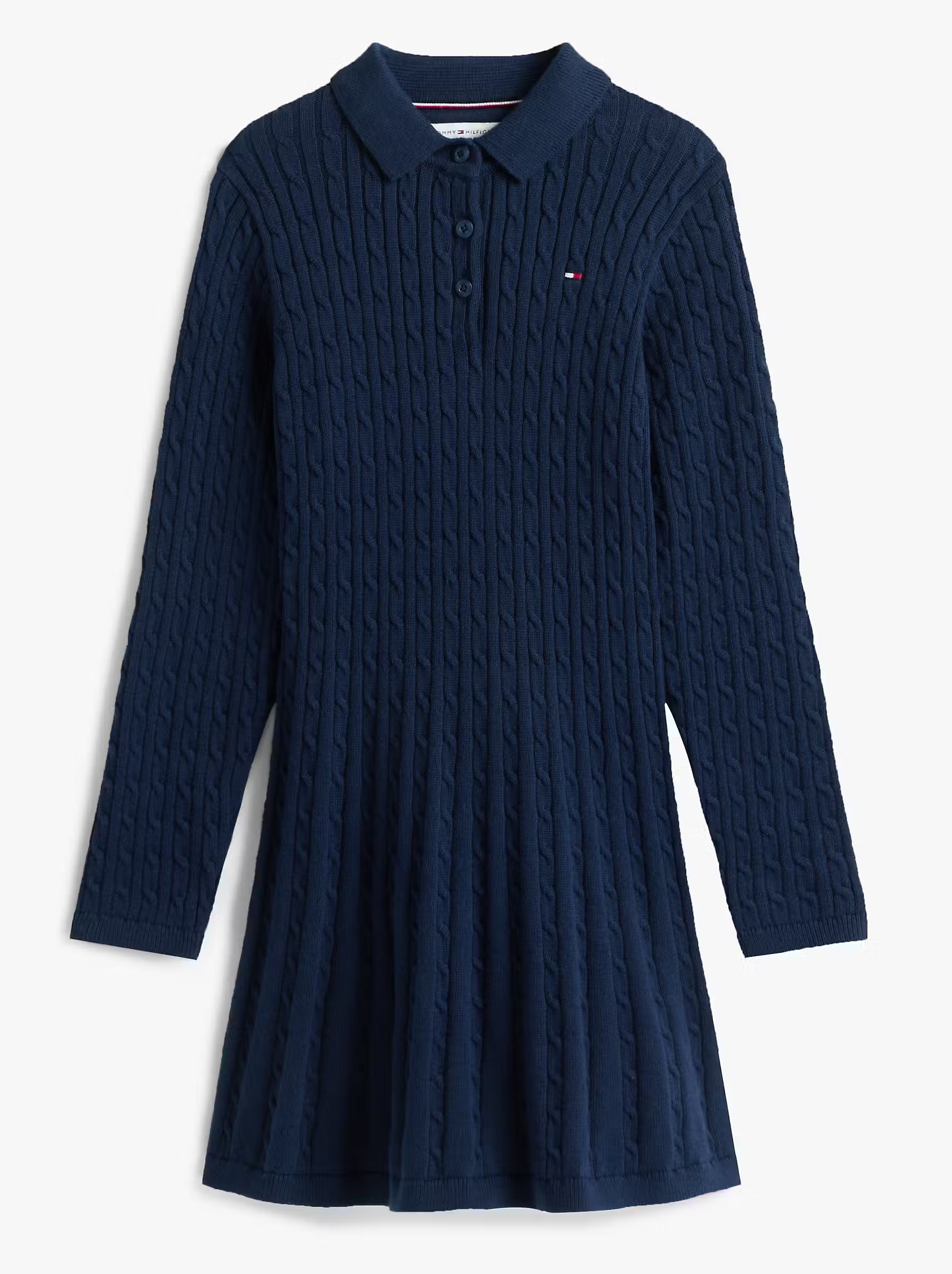 Tommy Hilfiger Strickkleid mit Zopfmuster - Navy Tommy Hilfiger Strickkleid mit Zopfmuster - Navy