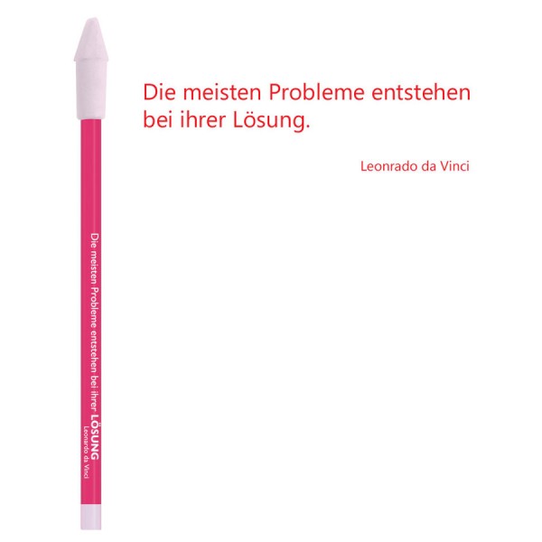 CEDON Bleistift in Neon Pink mit Radierer - Die meisten Probleme entstehen bei Ihrer Lösung CEDON Bleistift in Neon Pink mit Radierer - Die meisten Probleme entstehen bei Ihrer Lösung