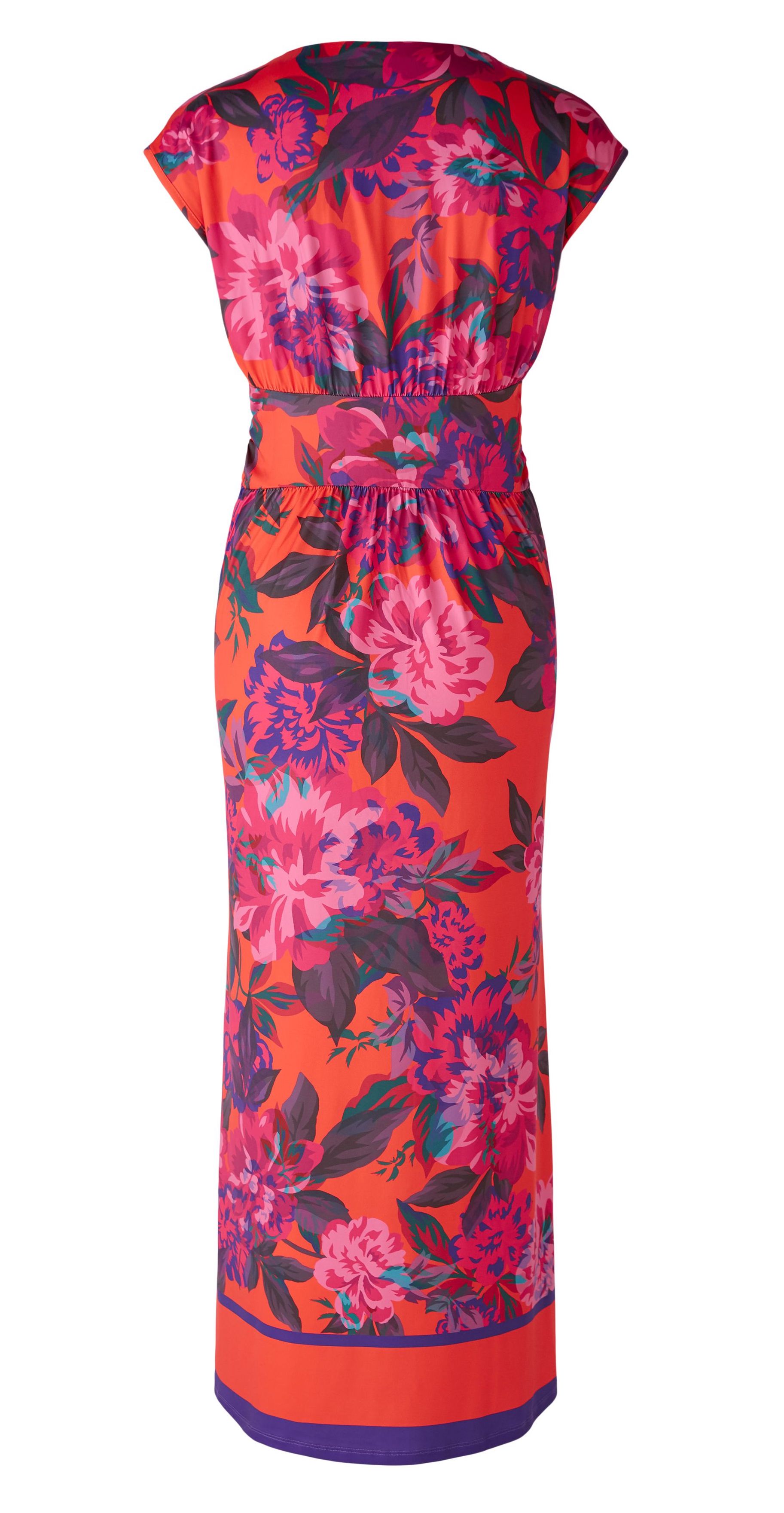 MIss Lagotte Langarm Kleid mit Blumen Print Rot Blau - SALE MIss Lagotte Langarm Kleid mit Blumen Print Rot Blau - SALE
