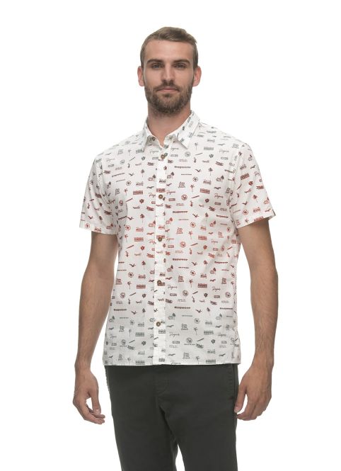 Ragwear Kurzarm Hemd Beach Icons Allover - SALE