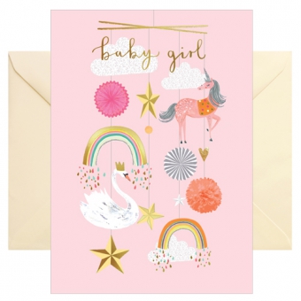 chicmic_louisetiler_lt253_baby-girl chic mic Doppel Geschenkkarte - Baby Girl - mit Umschlag