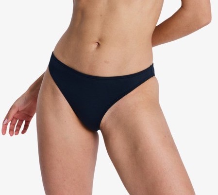 Roxy Solid Essentials - Bikinihose in Schwarz mit klassischer Bedeckung für Frauen Roxy Solid Essentials - Bikinihose in Schwarz mit klassischer Bedeckung für Frauen