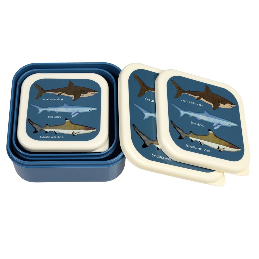 rex-london-snack-boxen-sharks-1 Rex London Snack-Boxen Set Brotzeit - Haifische - Sharks