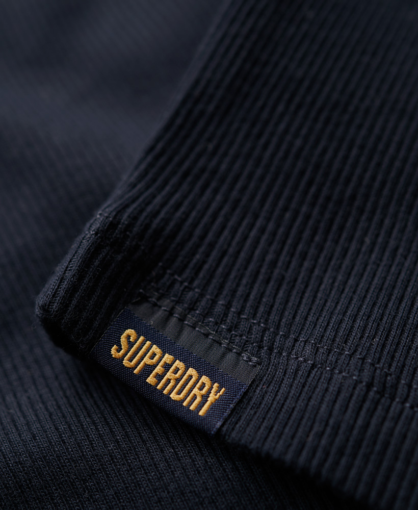 Superdry Damen Tanktop Athletic Essentials mit Spitzenbesatz in Dunkelblau