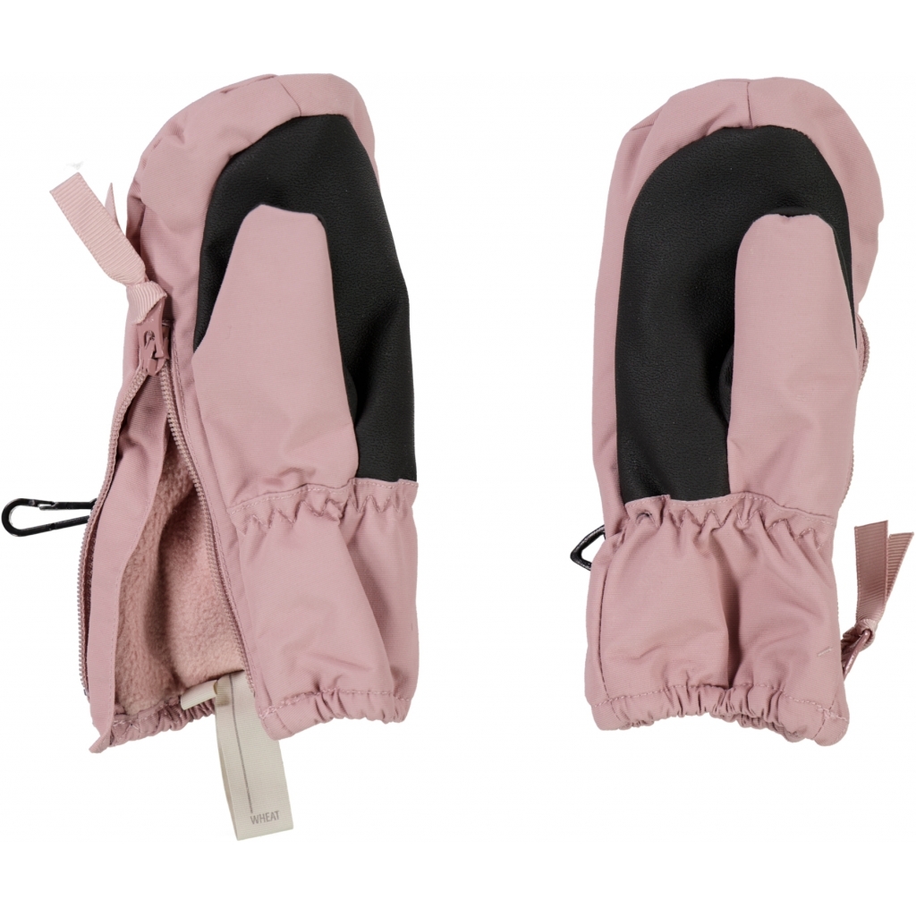 Wheat Zipper Tech Fäustlinge mit Reißverschluss - Wasserdicht & Atmungsaktiv in Rosa