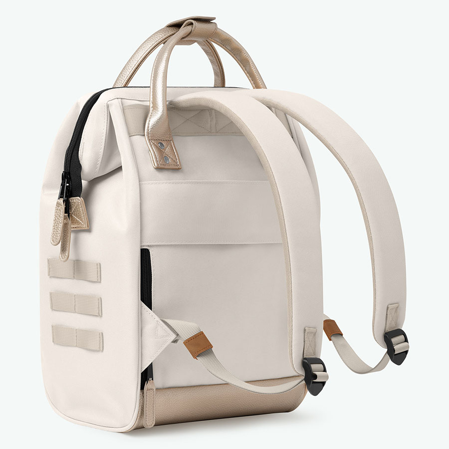 Cabaia Rucksack ALGIERS Small mit Laptop-Fach in Creme/Metalic
