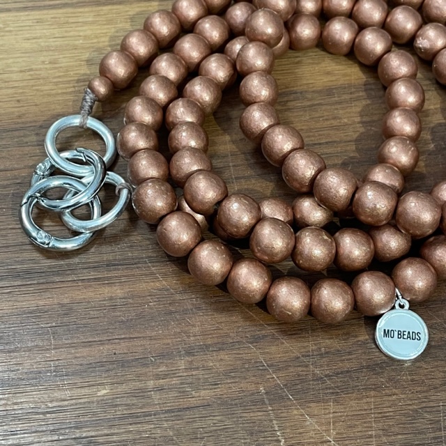 IMG_6907 Mo Beads Holzperlen Handykette - Kupfer Metallic
