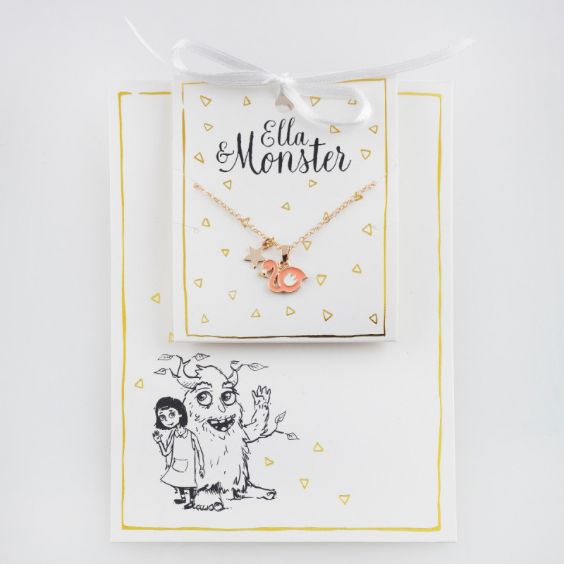 Ella & Monster Halskette Gold - Flamingo