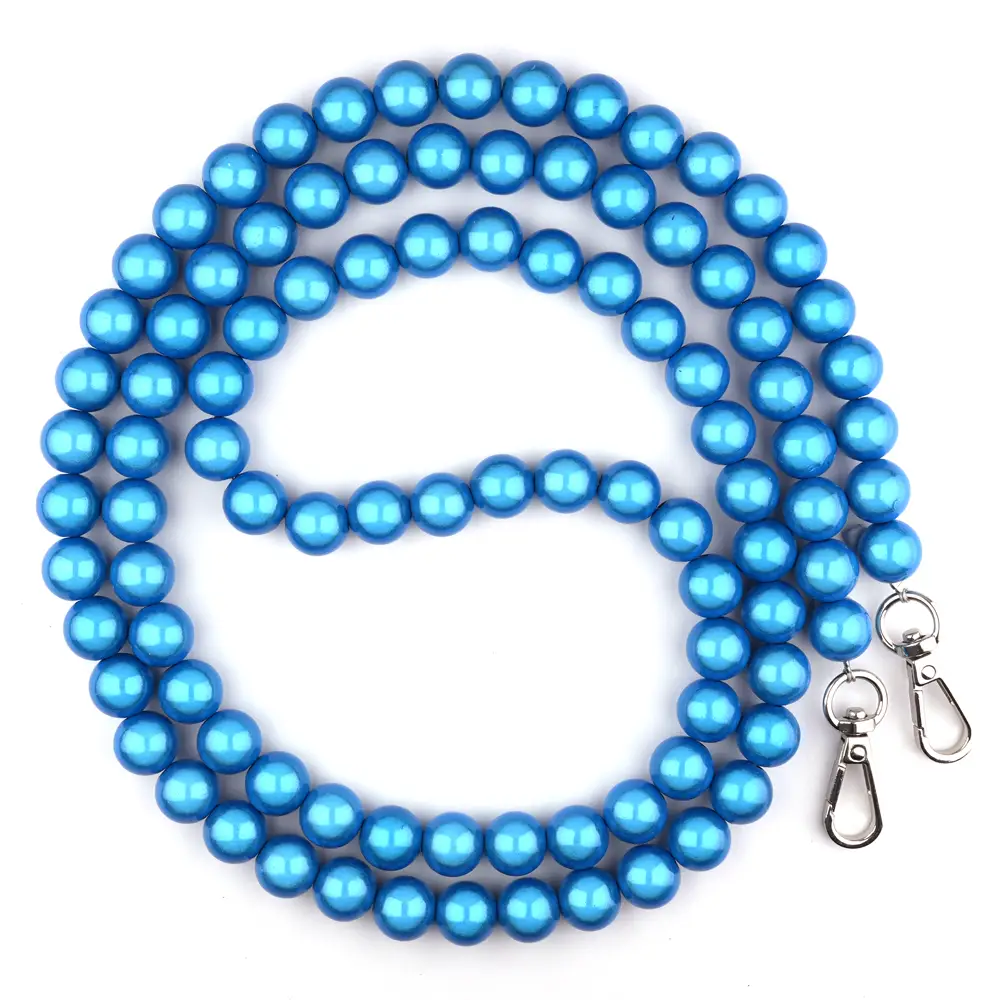 Lizzie Mae Galaxy Pearl Handyketten 14mm mit leuchtenden Zauberperelen in Brilliant Blue - Blau