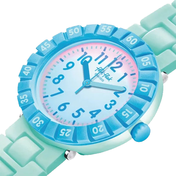 Flik Flak Uhr Kinderuhr - BLUE SPLASH - Türkis/Mint Flik Flak Uhr Kinderuhr - BLUE SPLASH - Türkis/Mint