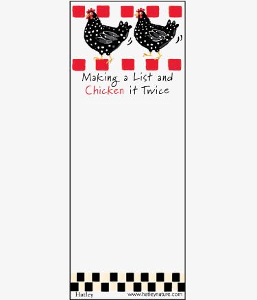 Little Blue House Magnet Notizblock - Making a List, Chicken it Twice