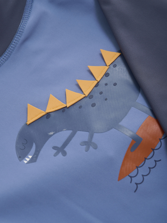 Color Kids UV Schutz Schwimmshirt in Blau - Dinosaurier