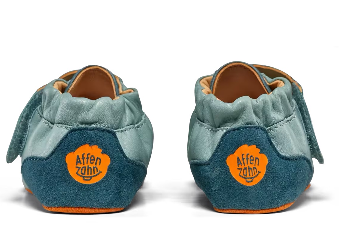 Affenzahn Krabbelschuh Leder Crawly in Blau - Hase Affenzahn Krabbelschuh Leder Crawly in Blau - Hase