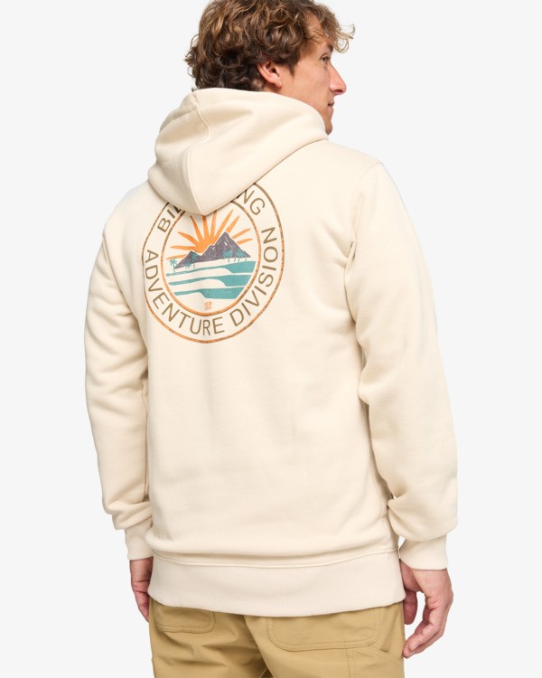 Billabong Compass Po - Hoodie Sweatshirt für Männer in Creme mit Backprint
