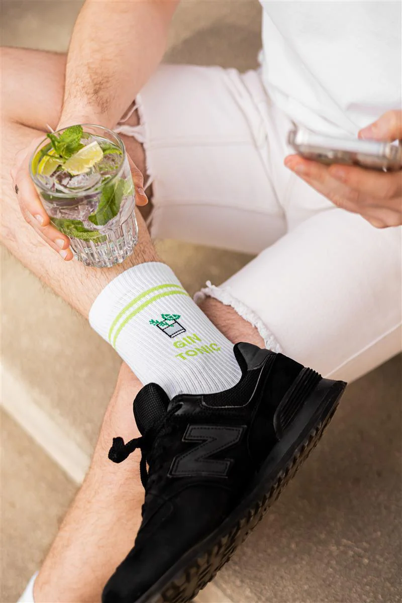 My Day My Dream Socken in Weiß mit Limetten Grün - Gin Tonic My Day My Dream Socken in Weiß mit Limetten Grün - Gin Tonic