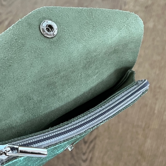 IMG_2549 Soft Leder Glitzer Geldbeutel - Mint Glam Glitzer