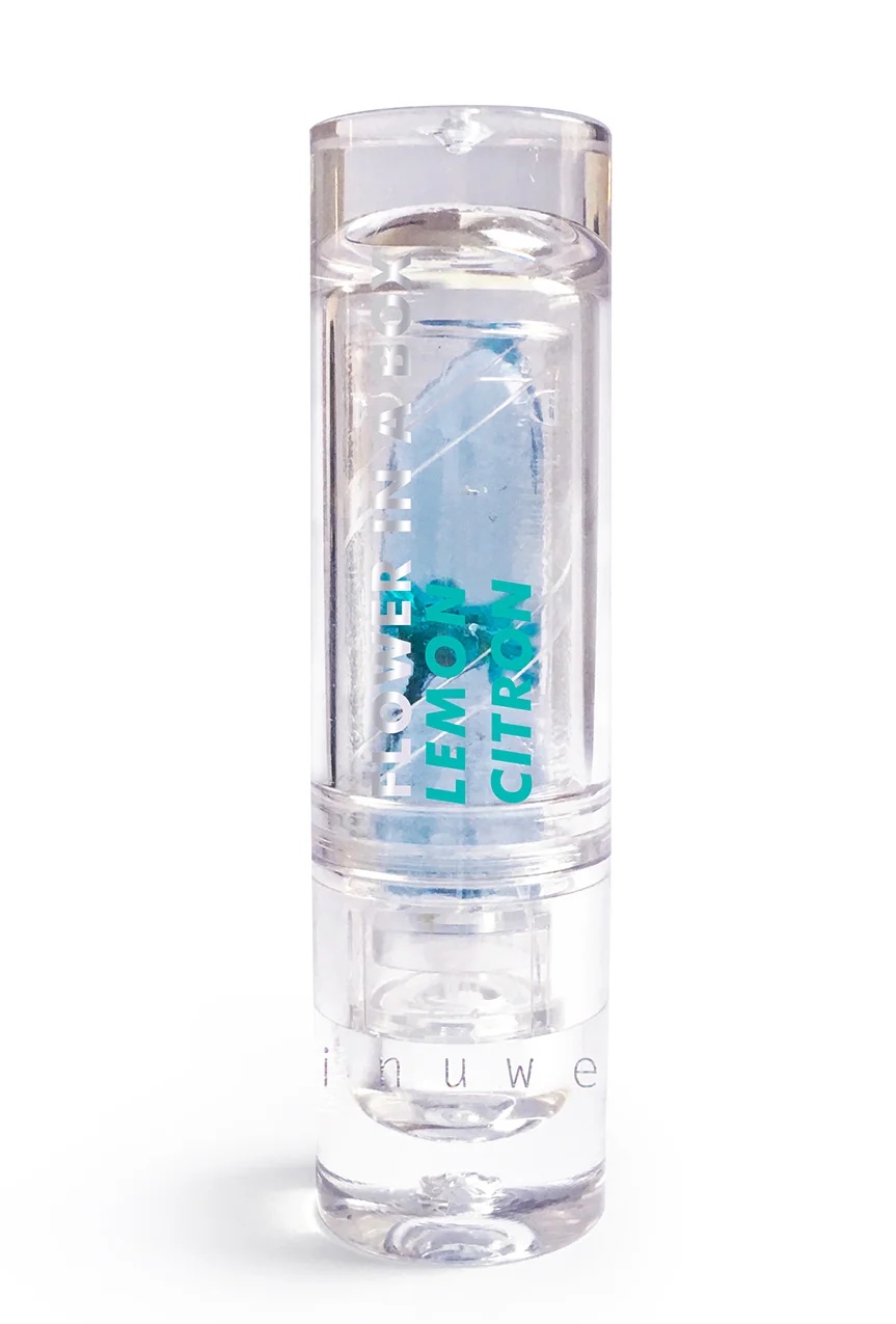 inuwet Flower in a Box Lipgloss - Türkis mit Zitronenduft