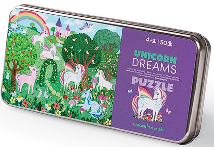 Crocodile Creek Tin Puzzle - Unicorn Dreams - 50 Teile