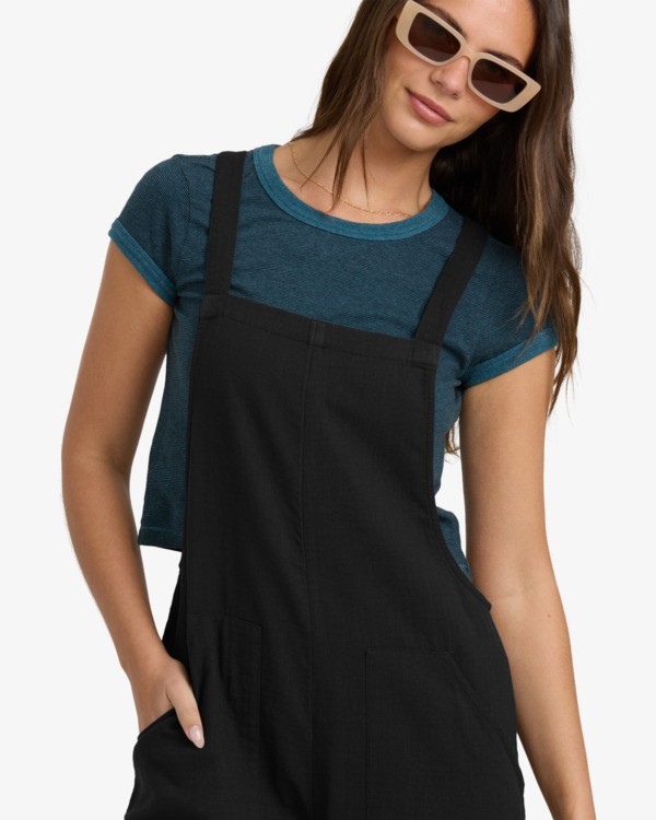 Billabong Pacific Time - Träger-Jumpsuit für Frauen in Black Sands/Grau-Schwarz