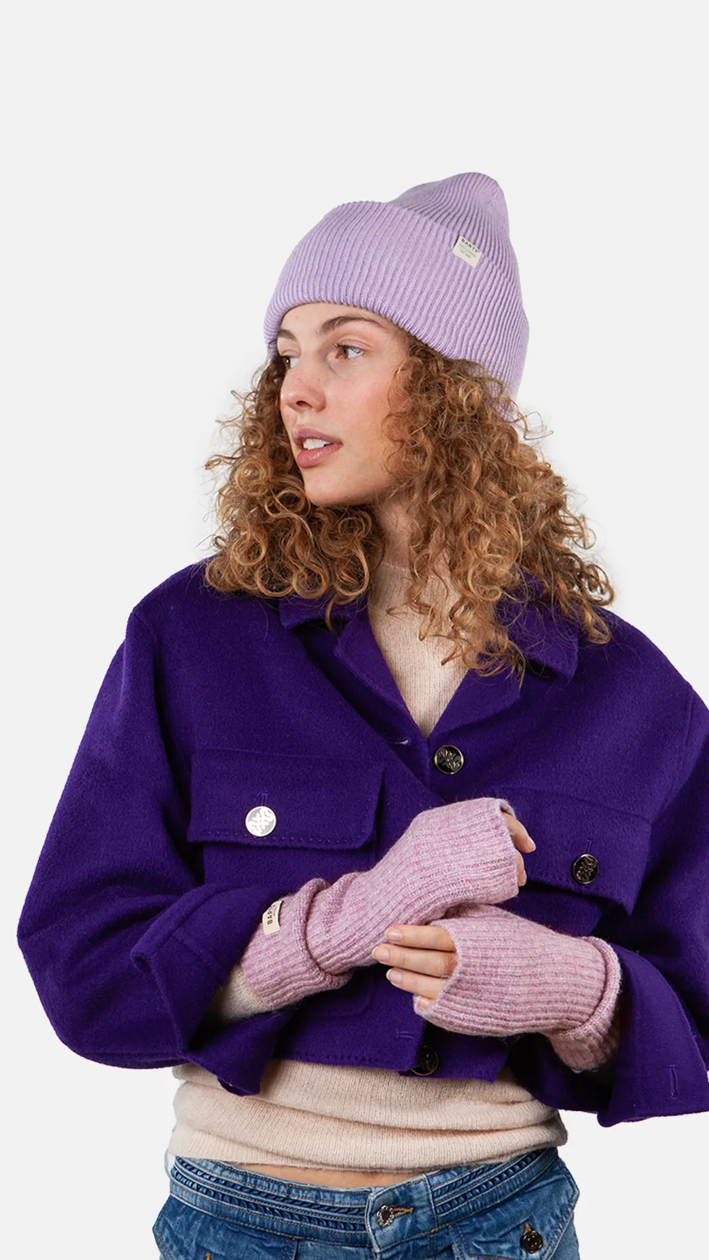 Barts Haveno Unisex Beanie in Lilac - Flieder - One Size 