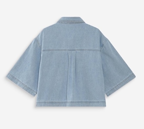 Grace & Mila Oversized Jeans Bluse Vita - Skyblue