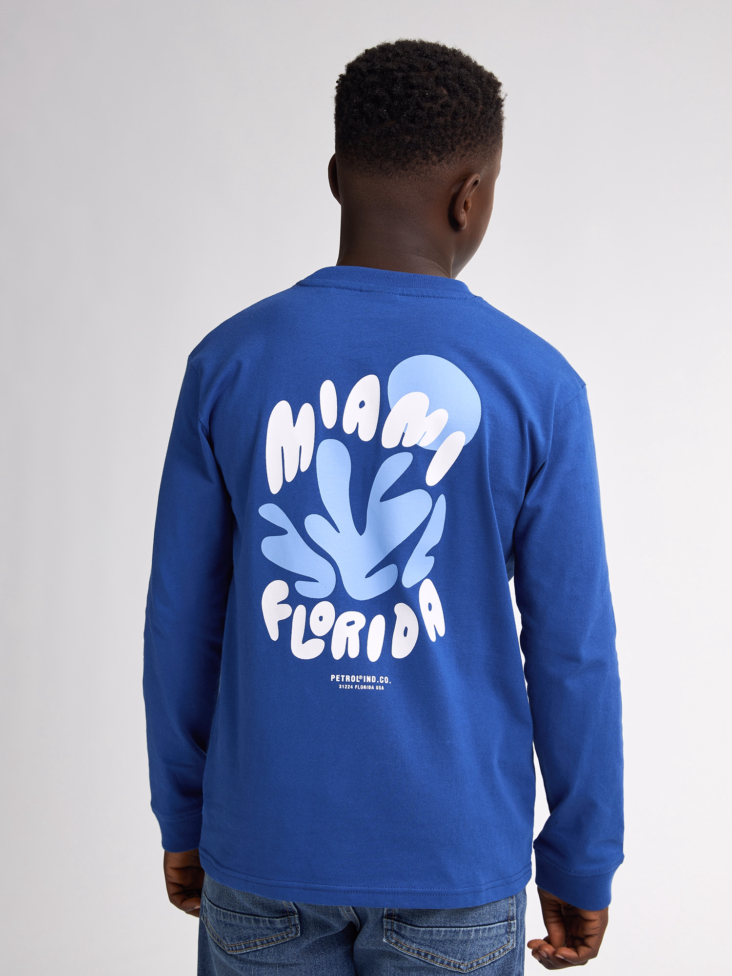 Petrol Industries Jungs Langarm Shirt in Imperial Blau - Miami Florida - SALE Petrol Industries Jungs Langarm Shirt in Imperial Blau - Miami Florida - SALE