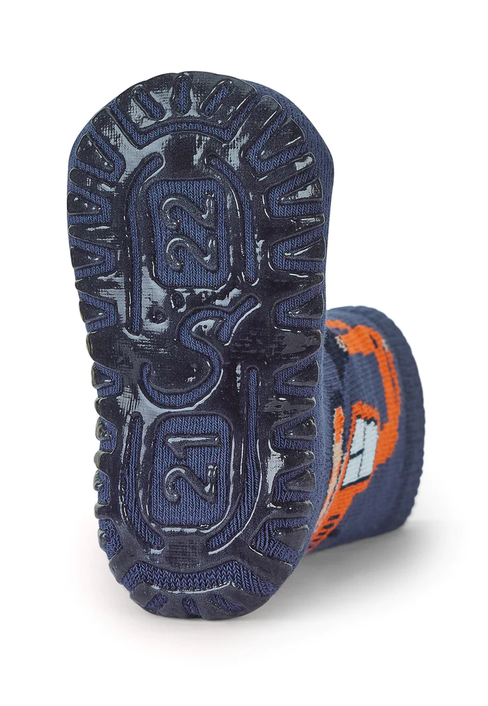 Sterntaler Fliesen Flitzer Stoppersocken Bagger - Blau