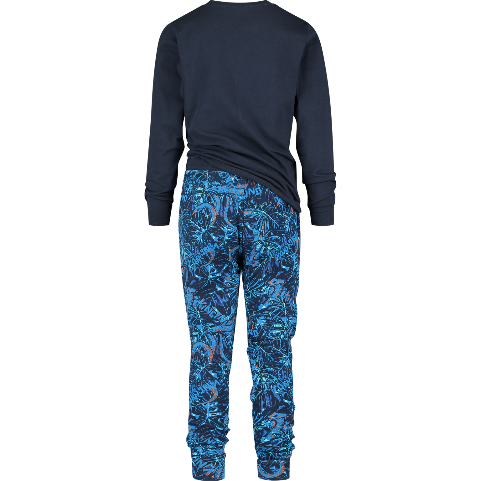 SS21KBN72402_Wungle_Multicolor-Blue_BACK Vingino Pyjama Wungle in Blau - Langarm und lange Hose