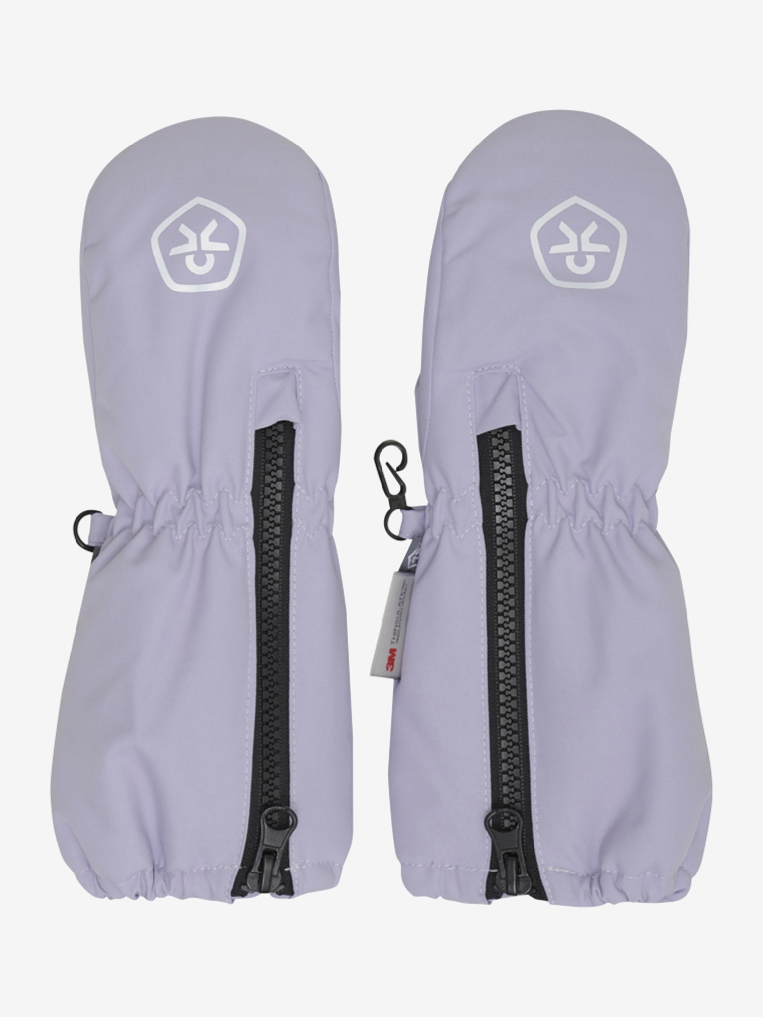 Color Kids Fäustlinge extra lang mit Reißverschluss in Flieder (Lavender)